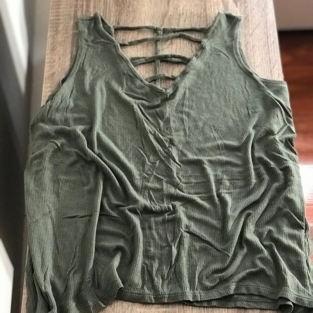 Olive Green Fashion tank top
